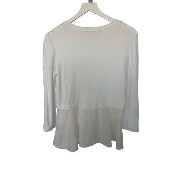 Rebecca Taylor Ivory Peplum Top - Picture 5 of 5